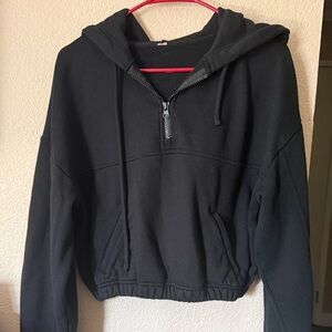 ✨ Poshmark Listing — Alo Yoga Cropped Half-Zip Hoodie (Black, S) ✨